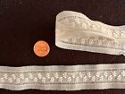 Vintage sheer white embroidered insert tiny flowers  CRAFT SEW Costume