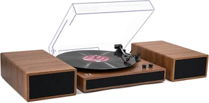 MPK Giradischi Bluetooth, Giradischi in Vinile con Altoparlanti da Libreria Hi-Fi, 3-Sp - Foto 1 di 9