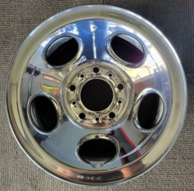15" DODGE PICKUP, VAN, RAMCHARGER OEM CHROME SKIN STEEL WHEEL RIM 15x7 1993-1998 - Image 1 of 4
