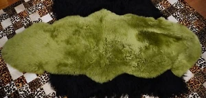 Forest Green - A Beautiful Super Thick & Soft Double Length Sheepskin Rug - Picture 1 of 10
