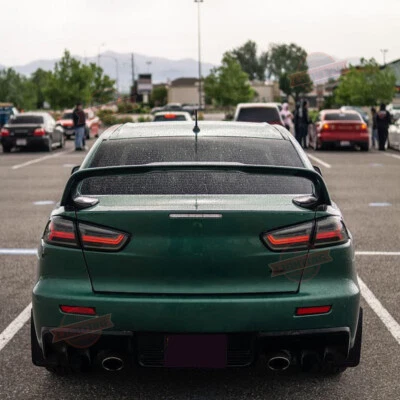 For 2008-2017 Mitsubishi Lancer EVO X Smoked Tail Lights VLAND LH+RH Inner＆Outer - Image 1 of 4