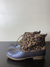 Henry Ferrera  Rain Boots Leopard Size 9