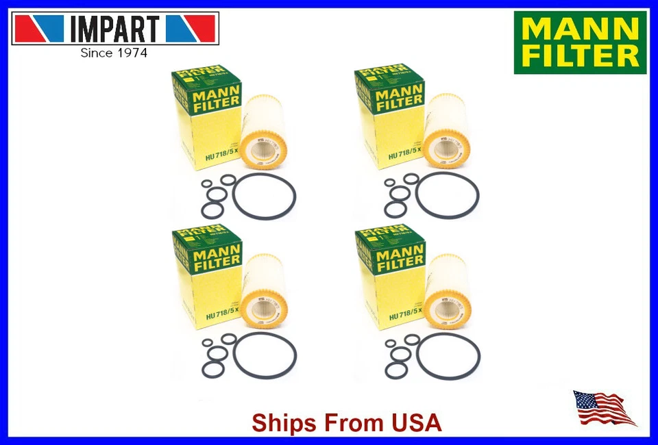 Kit de filtro de aceite polar Mercedes Dodge Chrysler Mann HU718/5x 000 180 26 09 cantidad 4 Foto 1 de 1