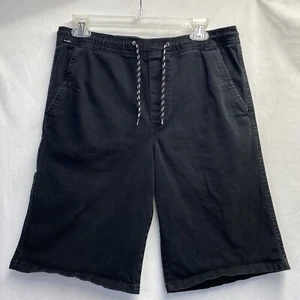 HYPE Stretch Jogger Drawstring Elastic Waist Shorts Men Medium Black W/Pockets - Picture 1 of 16
