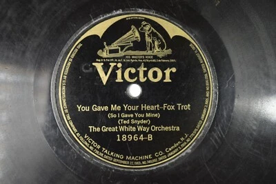 Great White Way Orchestra - 78 RPM Victor Batwing - You Gave Me Your Heart K1 Foto 1 de 2
