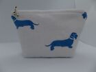 WIREHAIRED DACHSHUND IDEAL GIFT MAKE UP BAG /PURSE PADDED ZIPPED FULLY LINED