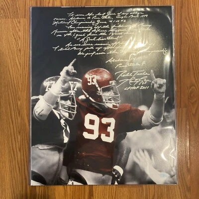 Marty Lyons Signed Story 16x20 Photo Alabama Crimson Tide Inscriptions Steiner - Image 1 of 4