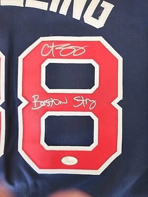 Curt Schilling Signed/ Autograph Custom Jersey JSA Certified "Boston Strong" - Image 1 of 3