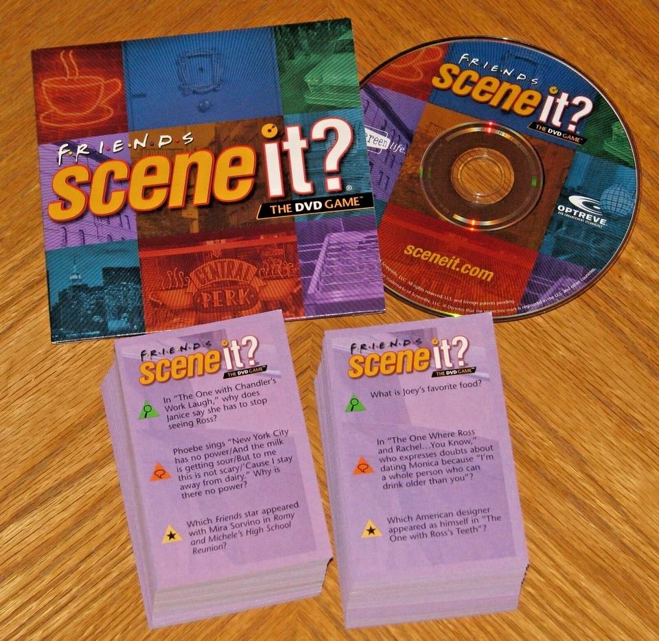 FRIENDS Scene It Trivia Card Set + DVD Tv Show clips 2005 Screenlife Game Parts - Image 1 of 1