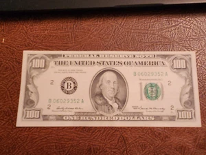 $100 Bill Old Small Face Series 1969 FRB New York, NY (B06029352A) - Picture 1 of 8