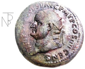 Antica ROMA Imperiale (VESPASIANO) Dupondio-Felicitas - Foto 1 di 9