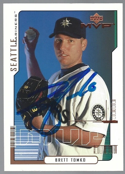 2000 Upper Deck MVP baseball #102 Brett Tomko IP autograph signed card - Image 1 of 1