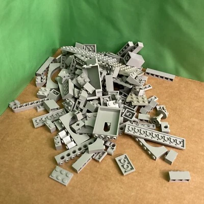 Half (1/2) pound of LEGO blocks, hand sorted, 8 ounces bulk, GREY bricks - Image 1 of 4