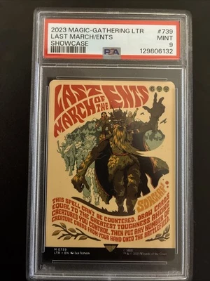 Last March of the Ents (Borderless Poster) MTG LTR #739 PSA 9 - Image 1 of 2