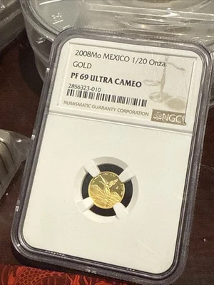 2008 1/20 Oz GOLD MEXICAN LIBERTAD NGC PR69 UCAM Proof Coin Beautiful - Image 1 of 4