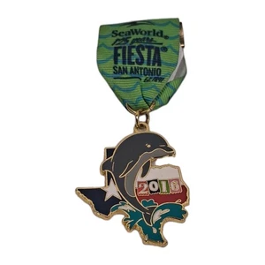 Sea World Springender Delfin 2016 San Antonio Fiesta Medaille - Bild 1 von 3