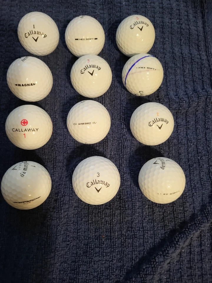 15 Used Callaway Tour I and HX Tour Golf Balls AAAA grade.  Soft Cover Balls - Image 1 of 1