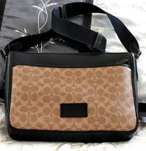 Neu mit Etikett Coach CV761 District Umhängetasche Signature Canvas hellbraun/schwarz NEU🎀 - Bild 1 von 12