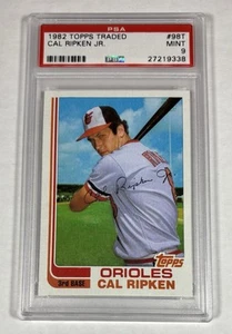 1982 Topps Traded CAL RIPKEN JR HOF PSA 9 RC ROOKIE Baseball Card #T98 ORIOLES - Picture 1 of 2