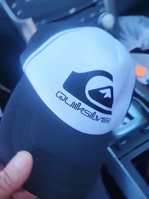 Gorra de camionero Quicksilver Snapback malla surf blanco y negro OSFM nueva Foto 1 de 3