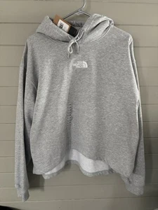 Women’s North face Hoodie Sweater Xxl 2x Gray  Embroidered Logo NWT - Picture 1 of 1