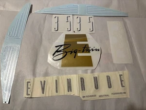 Evinrude Big Twin 35 HP Set of Vintage Outboard Motor Decals - Picture 1 of 4