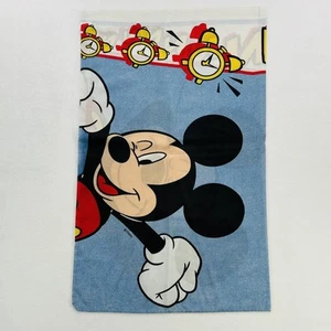 Vintage Disney Mickey Mouse Pillowcase Youth Standard Bedding Cartoon Clocks 90s - Picture 1 of 14