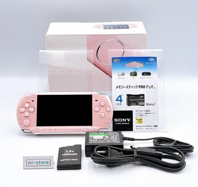 Sony PSP-3000 PSP 3000 Console Pink  in box Region Free w/4GB memory - Very Good - Image 1 of 4
