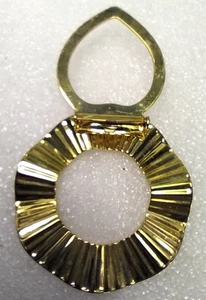 Vintage Gold Tone Scarf Clip Holder Circle Clasp Elegant Design - PURSE - DRESS - Picture 1 of 9