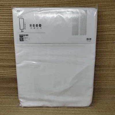 Ikea HILJA Curtains White One Pair 2 Panels 57" x 84" 005.600.96 Sealed New - Image 1 of 4