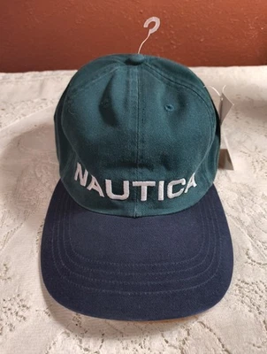  Gorra Nautica Vintage Ajustable Azul Bordada Hecha en EE. UU. NUEVA CON ETIQUETAS Foto 1 de 4