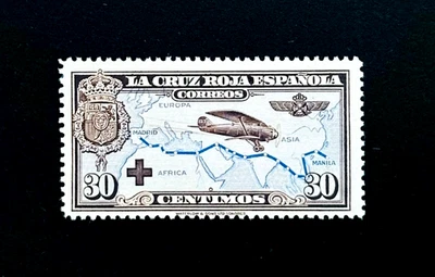 Selo ESPANHA - 1926 Cruz Vermelha Espanhola Avião Correio Aéreo Sn B16 MNG r1 - Imagem 1 de 2