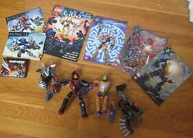 Lot of Lego Bionicle 8689 8688 DC Comics Glatorian books club Mistika Toa Gali