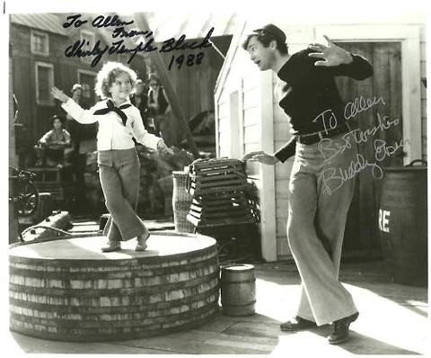 Shirley Temple / Buddy Ebsen  Autograph , Original Hand Signed Photo Cover