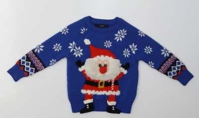 Sudadera George Boys Azul Geométrico Acrílico Pulóver Talla 2 Años - C Foto 1 de 4