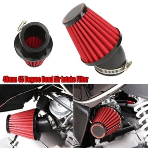 Red 45° Degree Bend 48mm Motorcycle Car Truck 3" Cold Air Intake Filter Kit - Picture 1 of 12