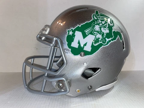 Marshall University 1989 Thundering Herd Tribute Helmet M Riddell Speed #25 Cover
