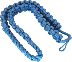 CORD DE HOMBRO GENUINO DEL EJÉRCITO DE EE. UU.: 2723 ENTRELAZADO UN COLOR AZUL INFANTERÍA - Imagen 1 de 2