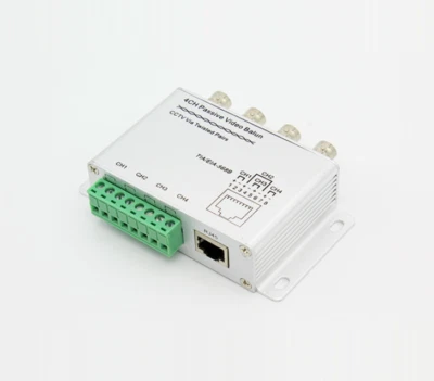 4CH CAT5 HD Passive UTP Video Balun BNC Female Transceiver RJ45 For CCTV System - Image 1 of 2