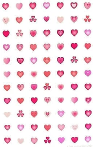 Sandylion VINTAGE Mini HEARTS LOVE Scrapbooking Craft Stickers RaRe - Retired - Picture 1 of 2