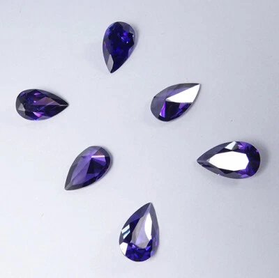 190.5CT CIRCONIO CÚBICO AMATISTA AAA 18x11mm PERA 15 PIEZAS DESCUENTO 50% Foto 1 de 3