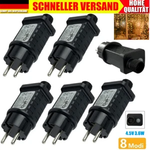 4.5V LED Lichterkette Transformator Netzteil Adapter Treiber IP44 8-Modus 3.6W/ - Bild 1 von 27