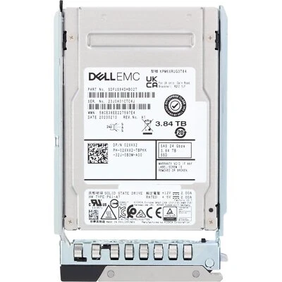 2XVX2 02XVX2 Dell EMC 3.84TB 24Gbps SAS RI TLC 2.5'' SSD 14/15/16G KIT - Image 1 of 4