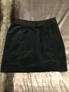 ASOS Green/Black Velvet Lined Skirt Size 10. - Picture 1 of 10