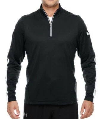 New Under Armour Men's 4XL Black Qualifier 1/4 Zip Pullover Long Sleeve ColdGear - Image 1 of 4
