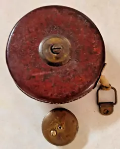 ALTE 2 Maßbänder von ""Chesterman Sheffield 1) 50 Fuß Lederbezug 2) Messing - Bild 1 von 24
