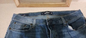 Hollister The Hollister Boot Denim Jeans Mens 34x34 Cotton Whiskered - Picture 1 of 4