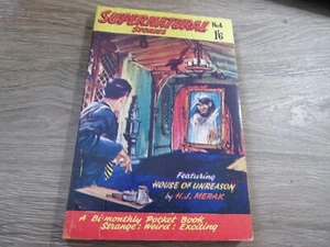 VINTAGE BRITISH SUPERNATURAL STORIES #4 RARE BADGER BOOKS PULP FANTASY HORROR - Picture 1 of 3