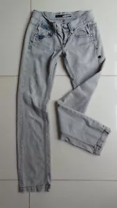Miss Sixty rare four leaf clover low rise straight leg jeans size 28 UK 10 L33 - Picture 1 of 11