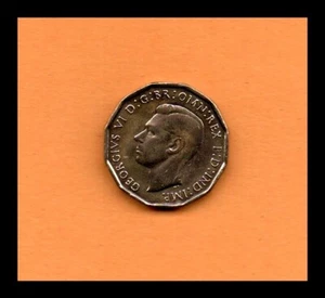 Great Britain England Coin 3 Pence 1943 Nickel brass 21.8mm 6.8gr. (Low Shipping - Picture 1 of 2